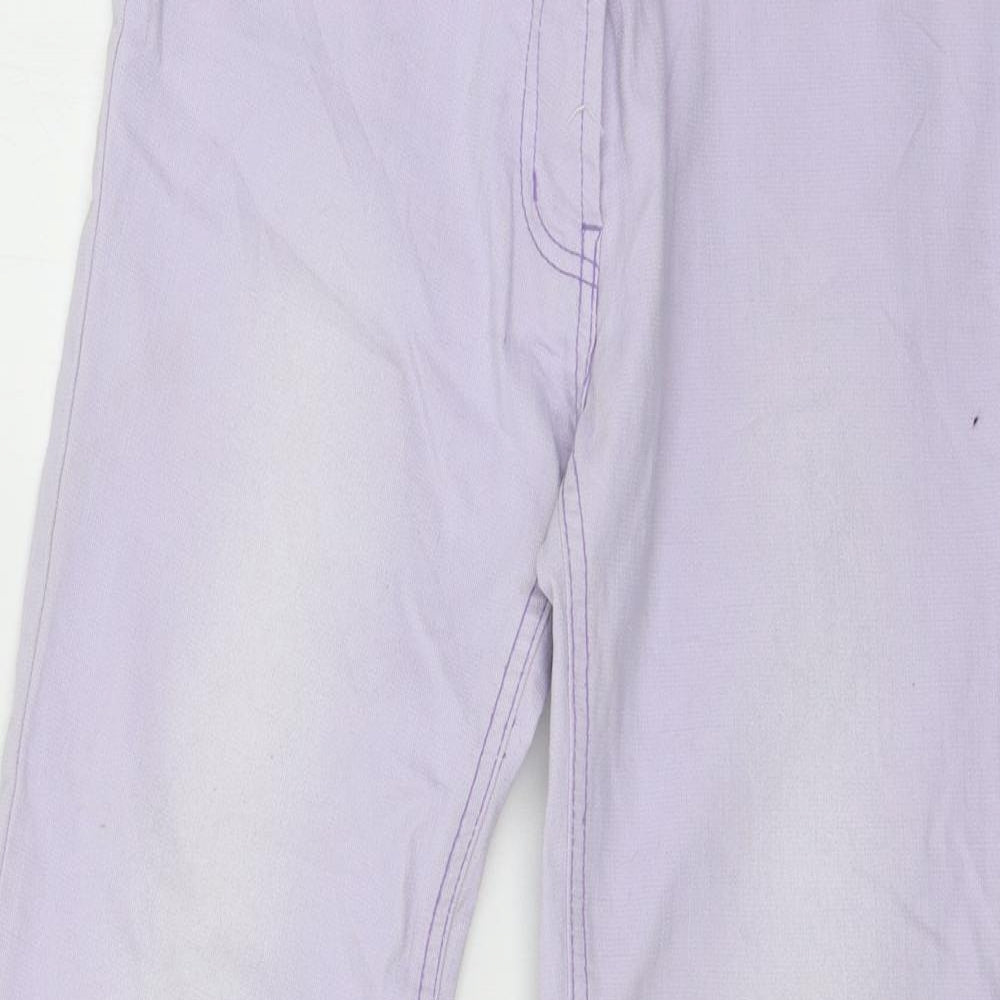 Denim & Co. Womens Purple  Denim Straight Jeans Size 10 L24 in