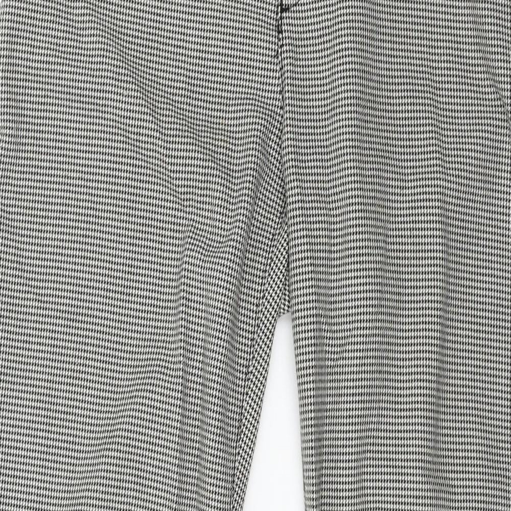 xside Womens Black Check  Trousers  Size 12 L27 in