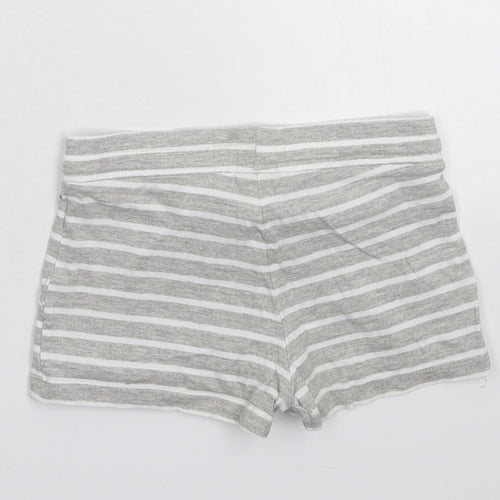 H&M Girls Grey Striped  Sweat Shorts Size 8-9 Years