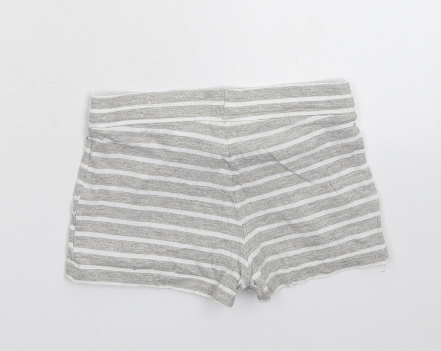 H&M Girls Grey Striped  Sweat Shorts Size 8-9 Years