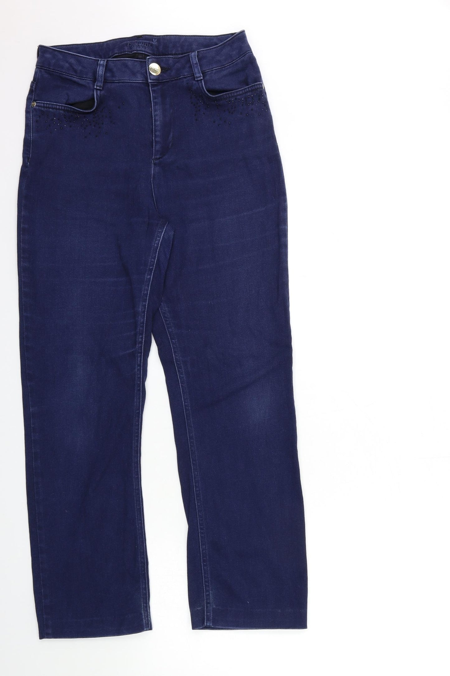 Per Una Womens Blue  Denim Straight Jeans Size 12 L27 in