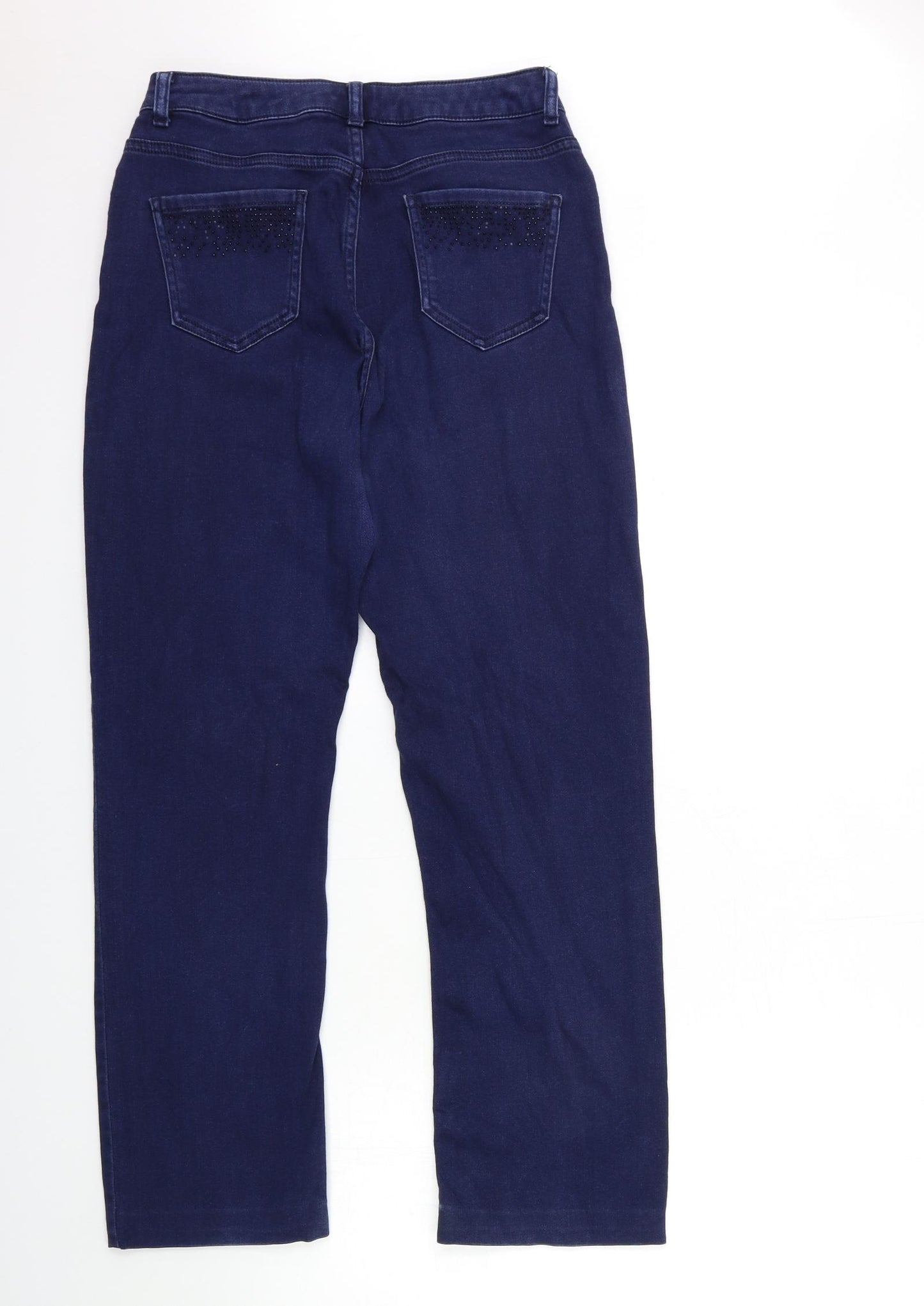 Per Una Womens Blue  Denim Straight Jeans Size 12 L27 in