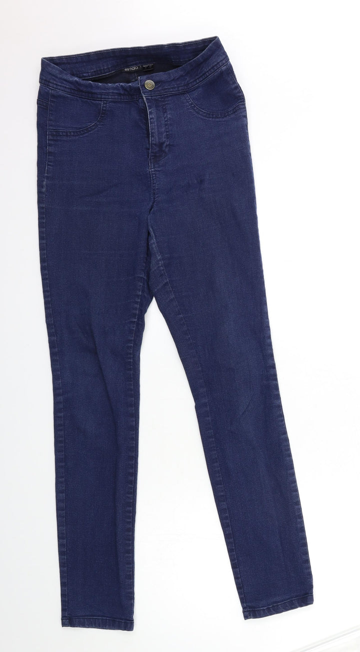 ESMARA Womens Blue  Denim Skinny Jeans Size 12 L31 in