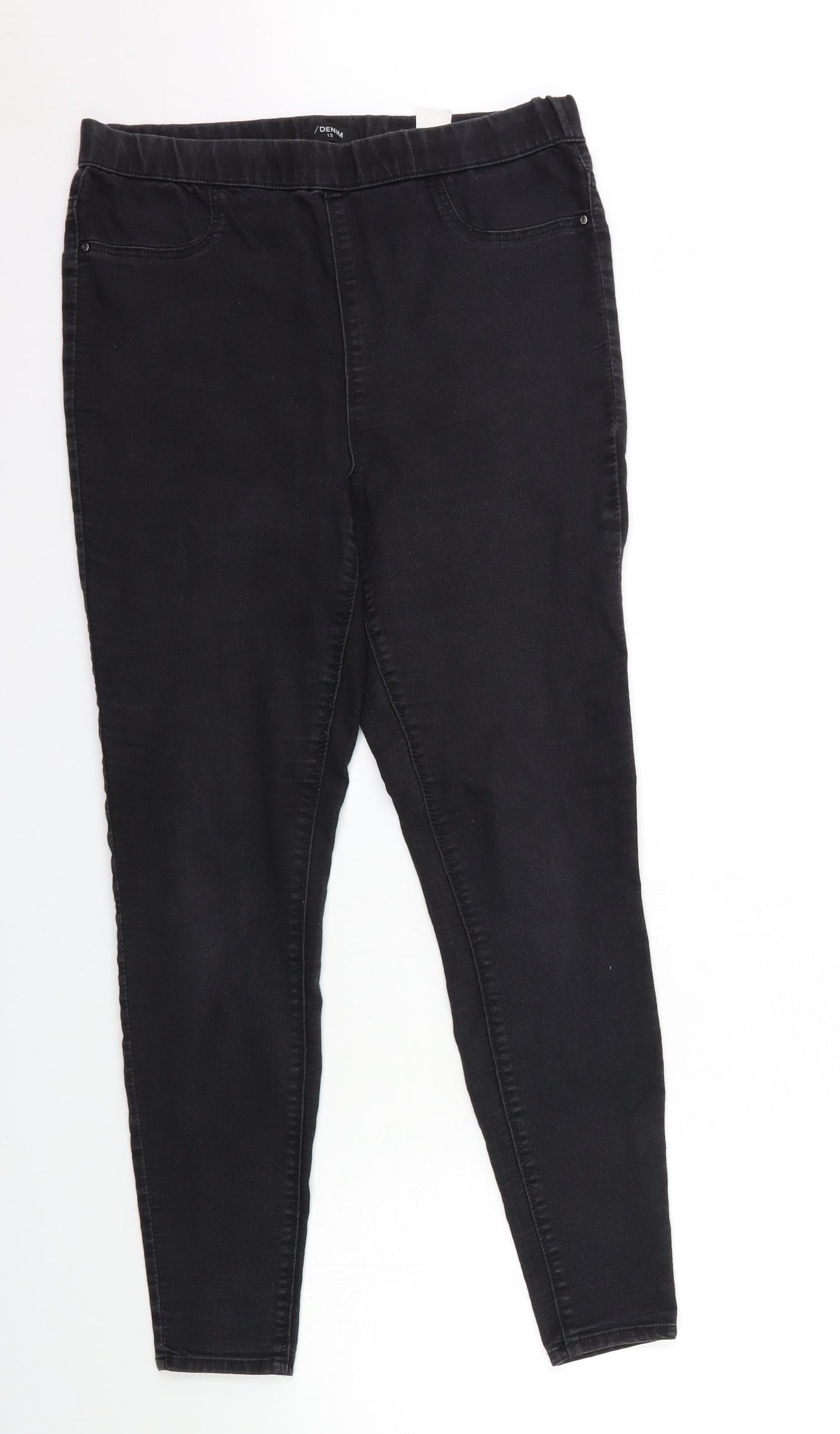 Matalan Womens Black  Denim Jegging Jeans Size 12 L28 in