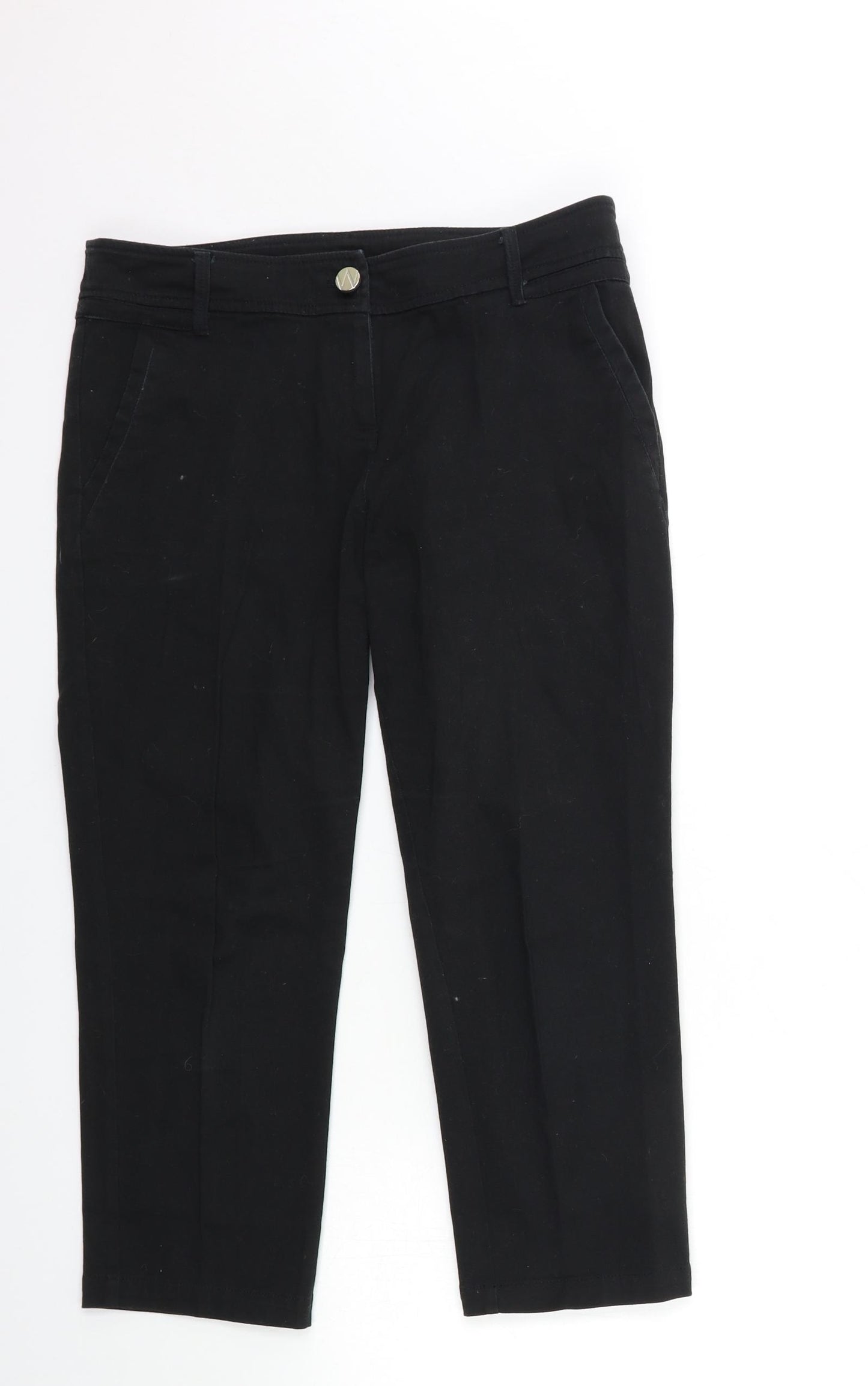 Wallis Womens Black  Denim Skinny Jeans Size 12 L22 in