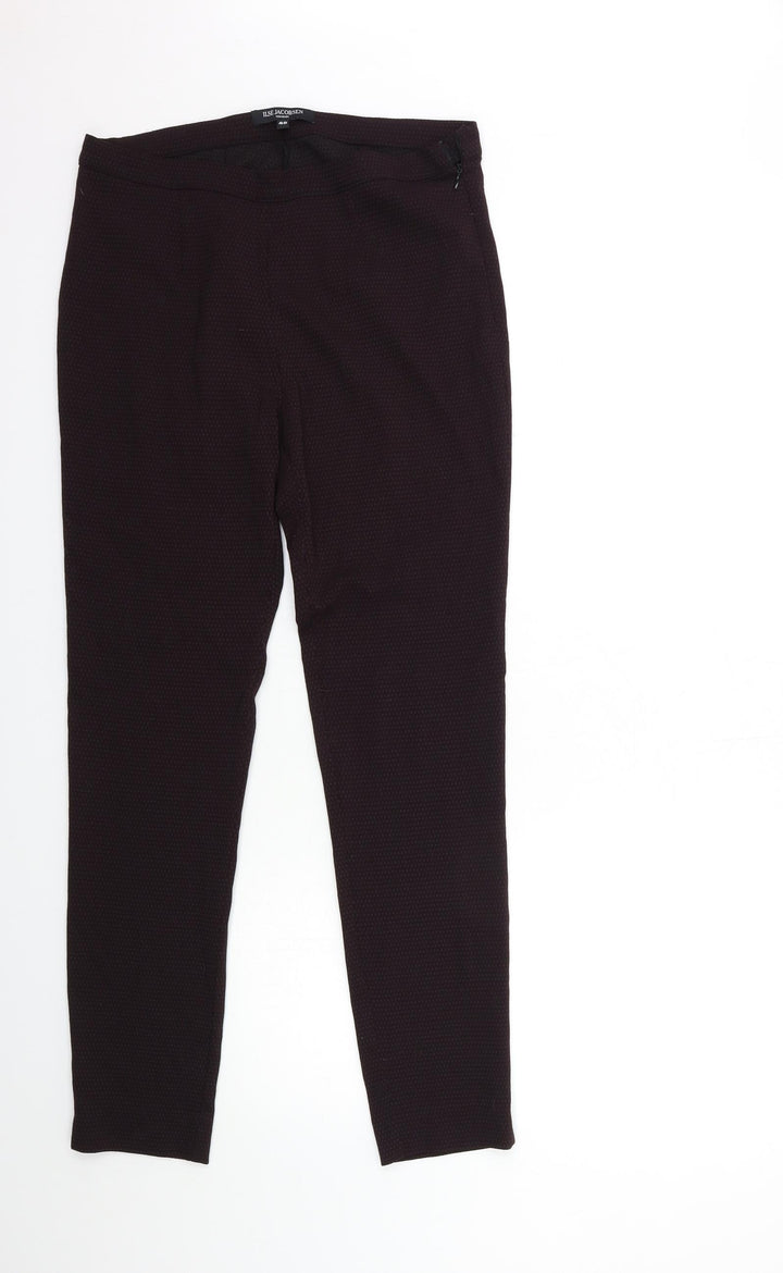 HORNBEK Womens Red Trousers Size 12 L30 in
