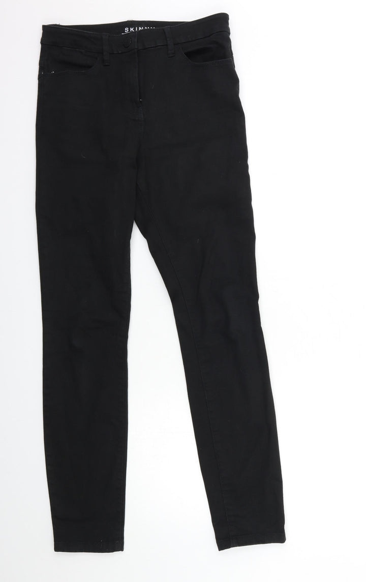 Preworn Womens Black  Denim Skinny Jeans Size 28 in L30 in