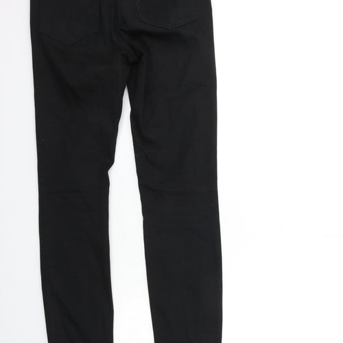 Preworn Womens Black  Denim Skinny Jeans Size 28 in L30 in