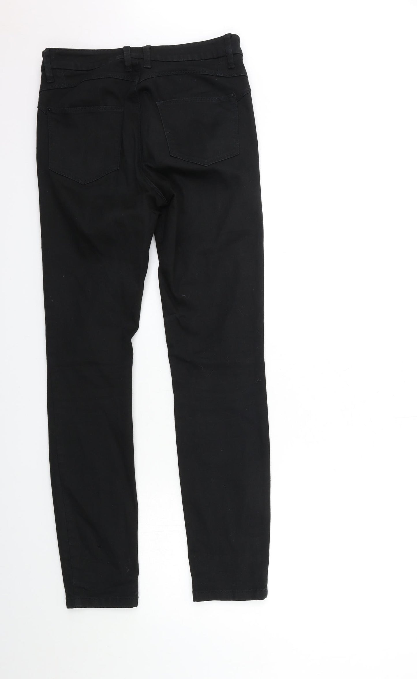 Preworn Womens Black  Denim Skinny Jeans Size 28 in L30 in