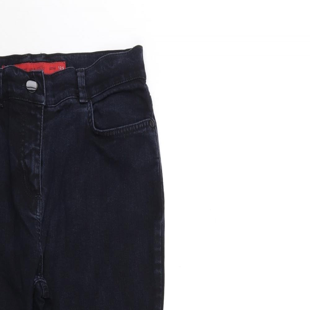 Per Una Womens Blue  Denim Straight Jeans Size 12 L28 in