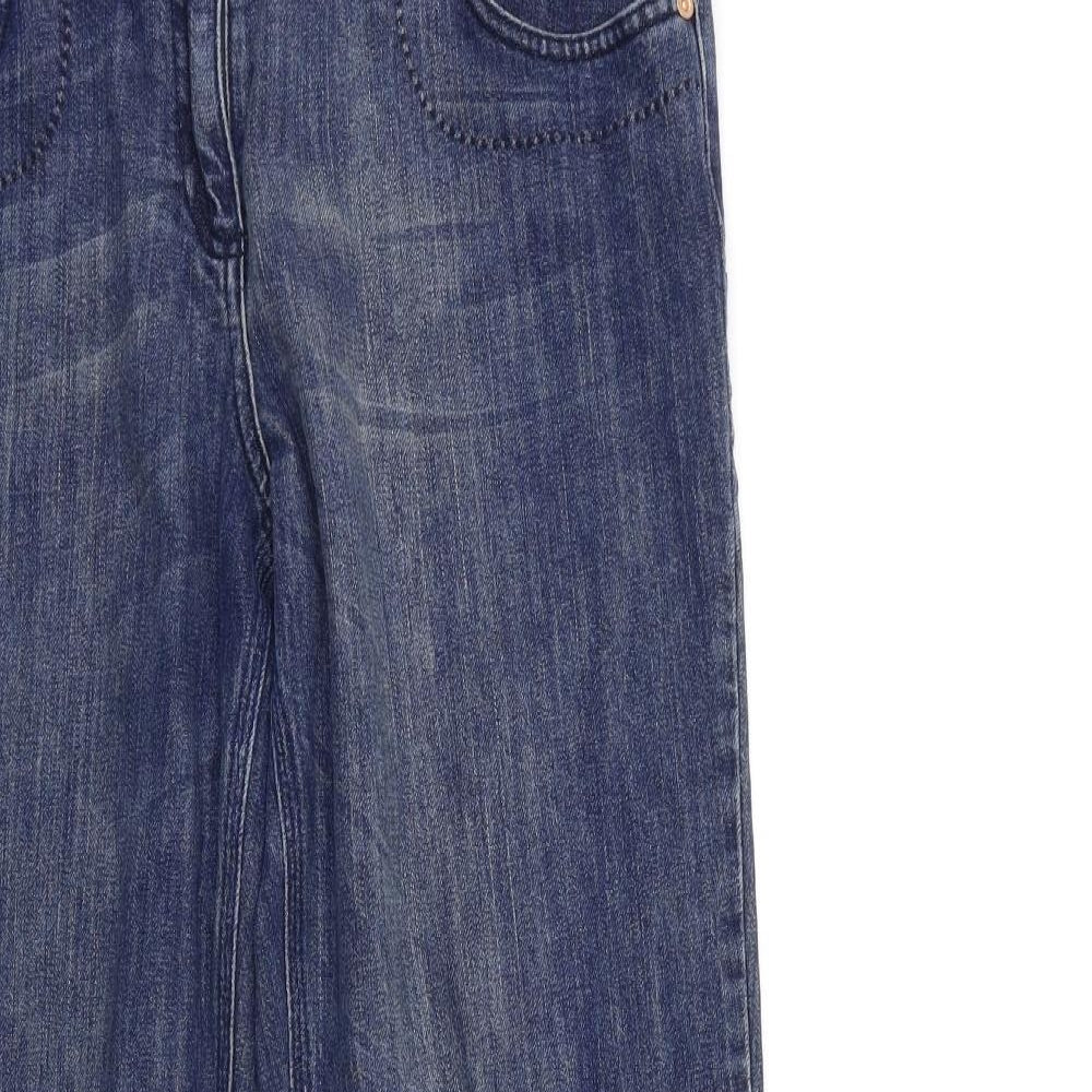 Long Tall Sally Womens Blue  Denim Flared Jeans Size 18 L33 in