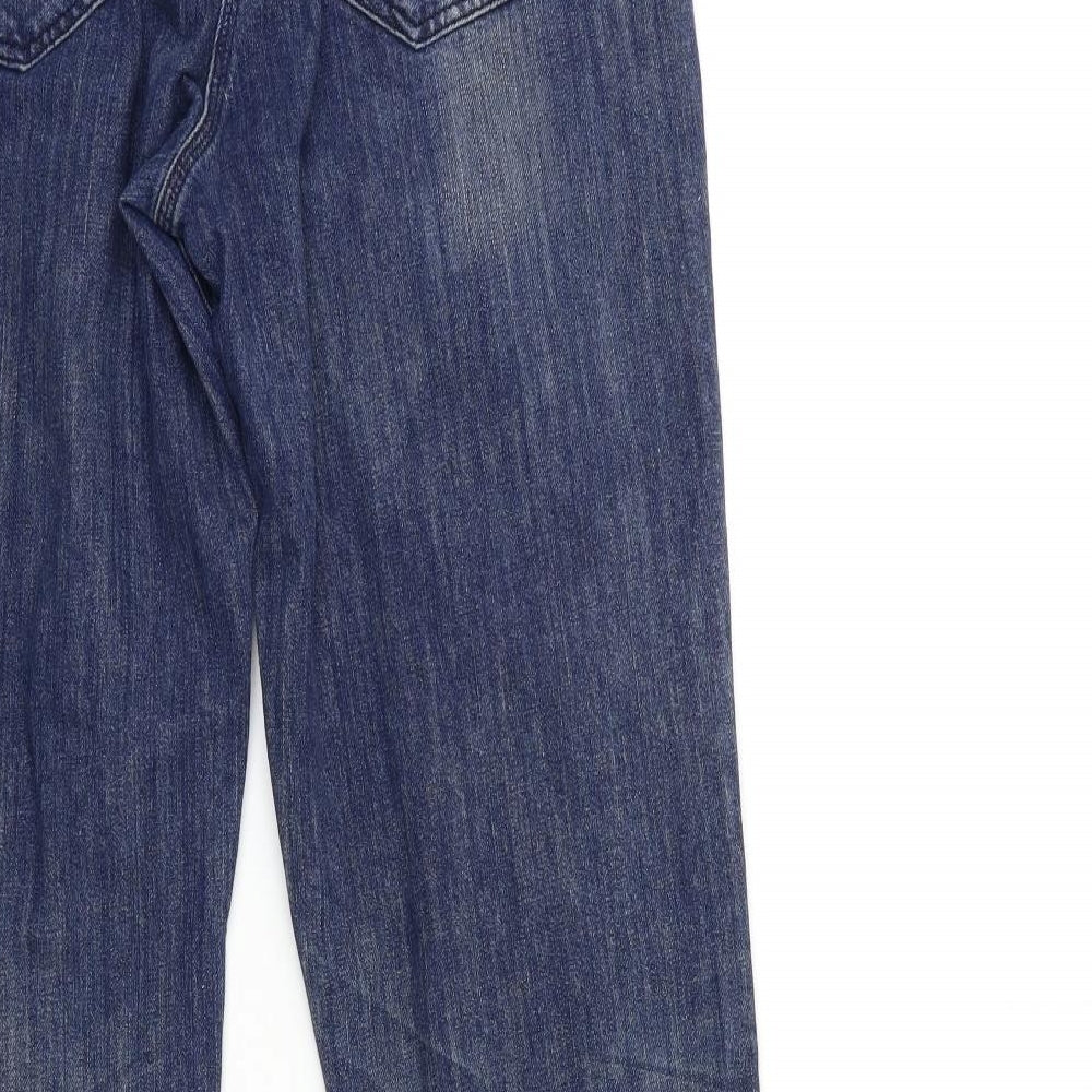 Long Tall Sally Womens Blue  Denim Flared Jeans Size 18 L33 in