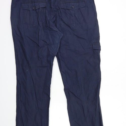 Etam Womens Blue   Cargo Trousers Size 18 L32 in