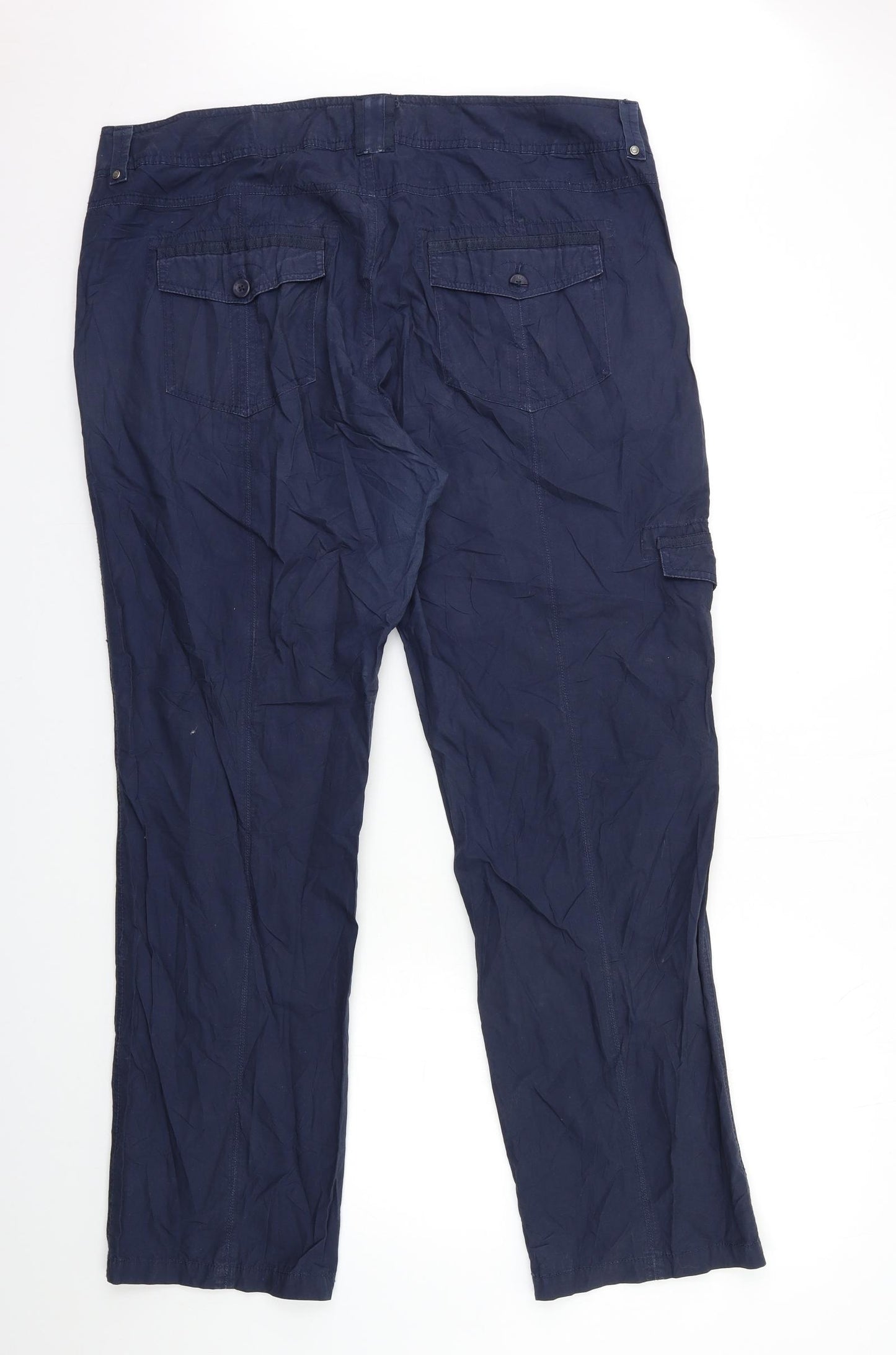 Etam Womens Blue   Cargo Trousers Size 18 L32 in