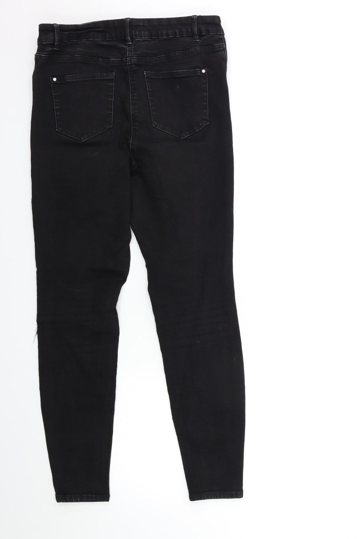 Matalan Womens Black  Denim Skinny Jeans Size 14 L27 in