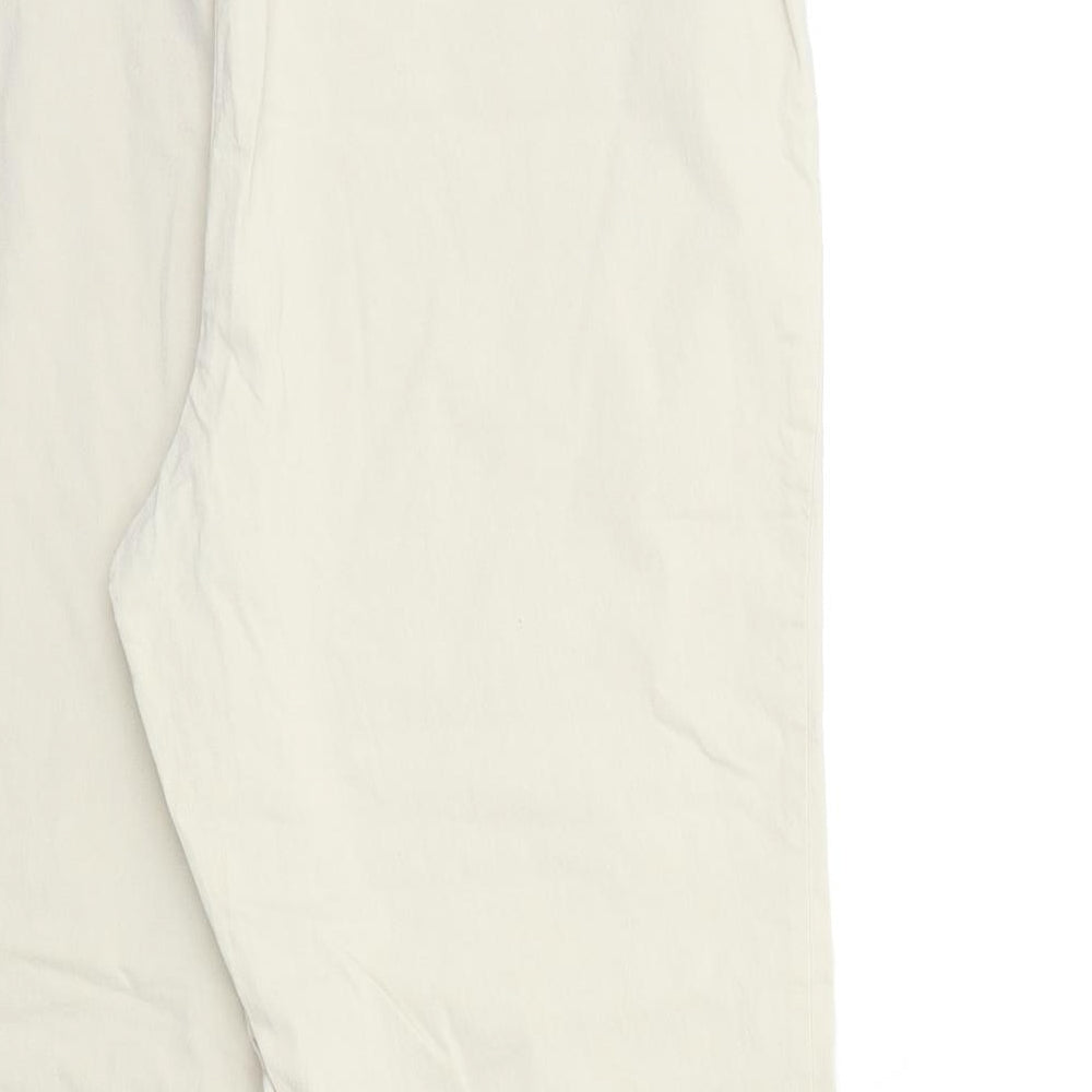 Adelina Womens Beige   Cropped Trousers Size 18 L23 in
