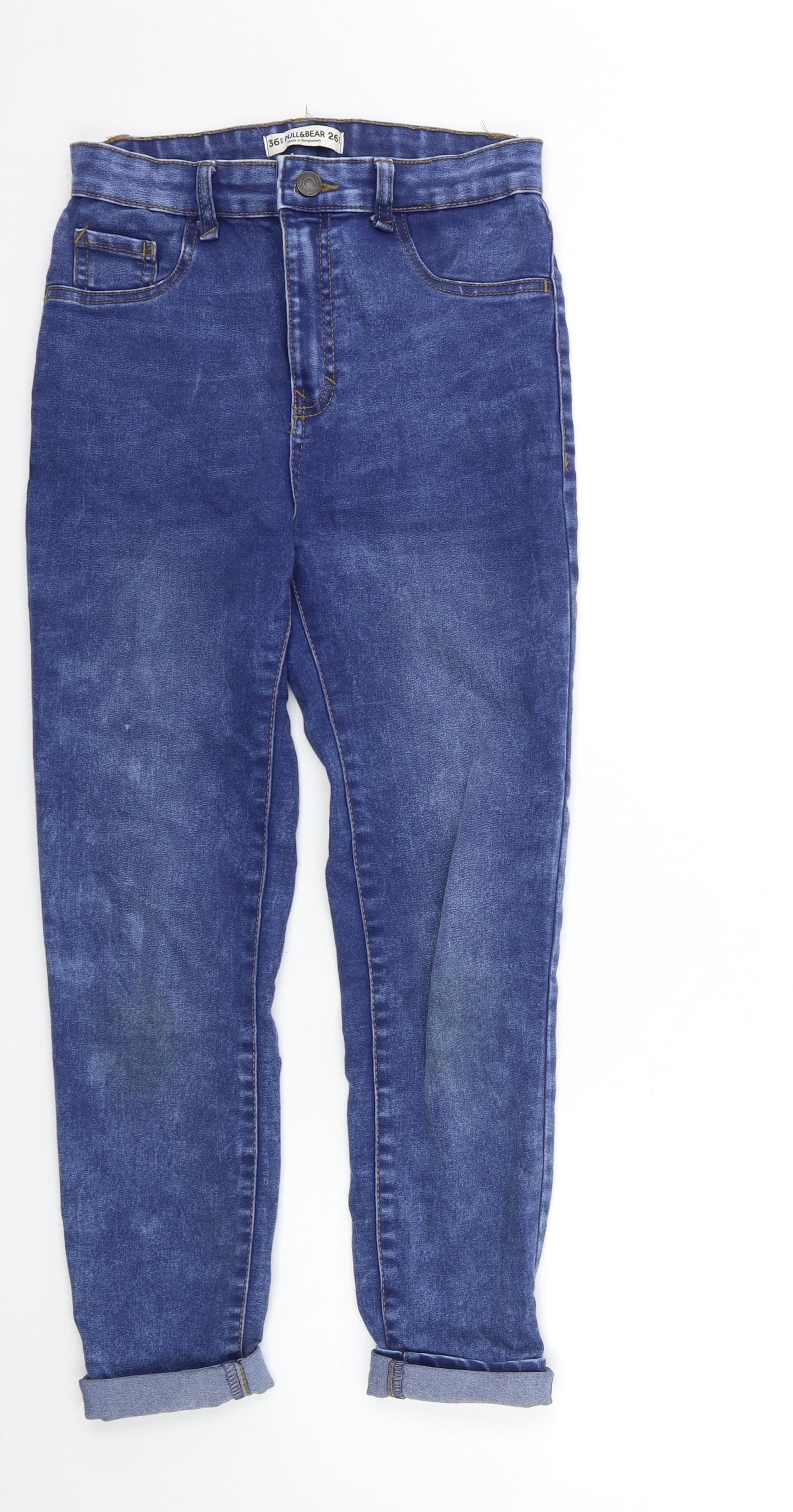 Pull&Bear Womens Blue  Denim Skinny Jeans Size 8 L25 in