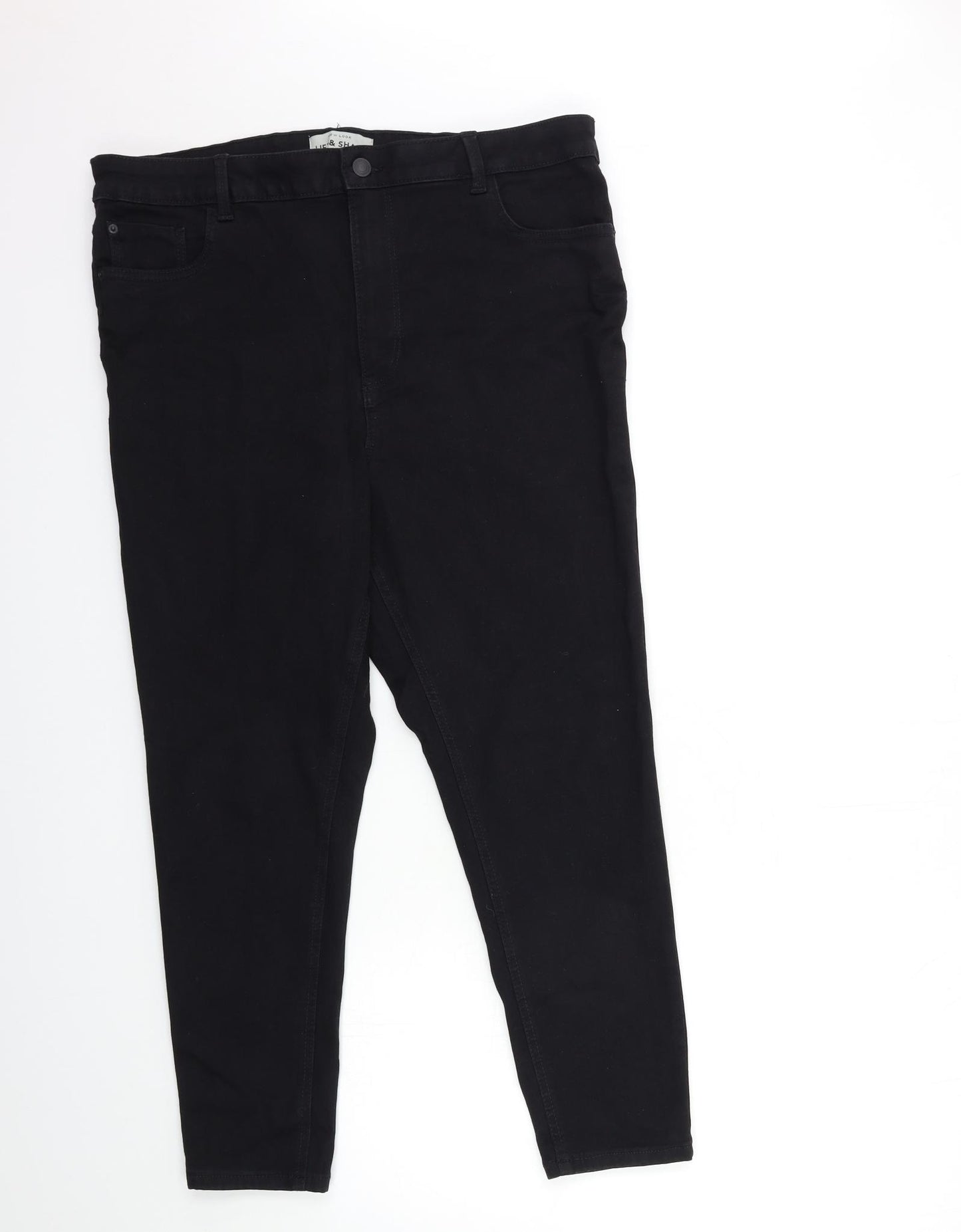New Look Womens Black  Denim Skinny Jeans Size 18 L26 in