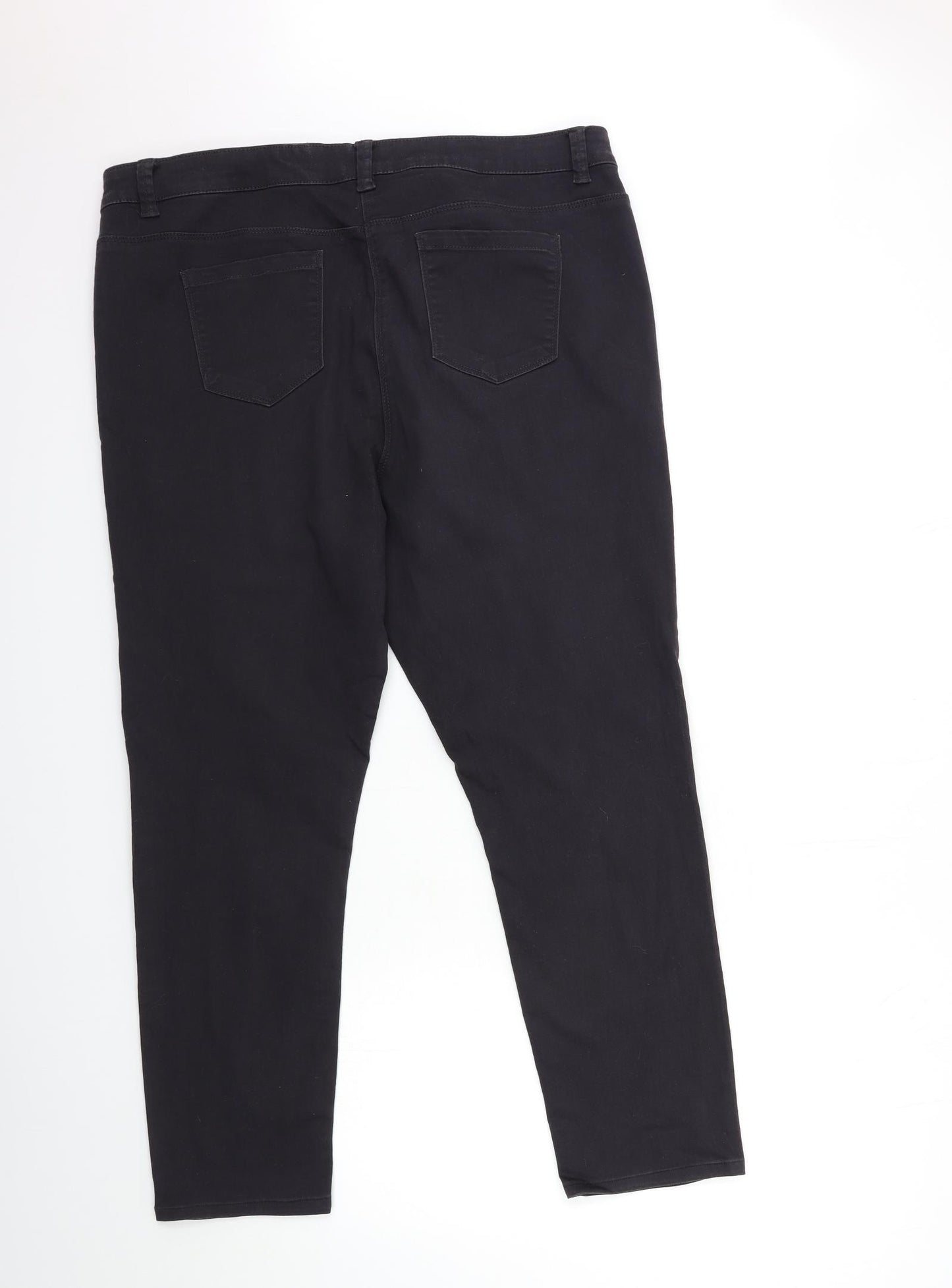 M&Co Womens Black  Denim Skinny Jeans Size 20 L27 in