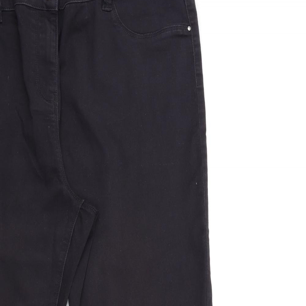 M&Co Womens Black  Denim Skinny Jeans Size 20 L27 in