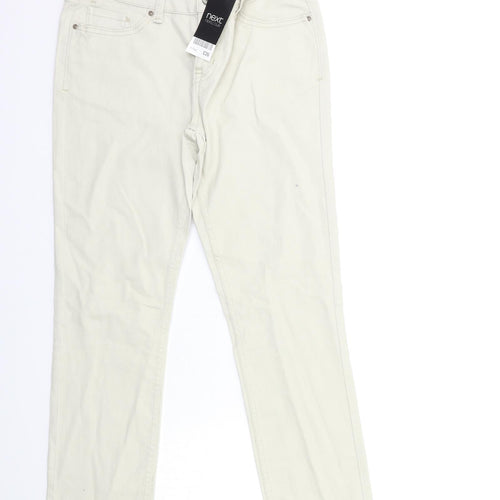 NEXT Womens Beige  Denim Skinny Jeans Size 8 L28 in