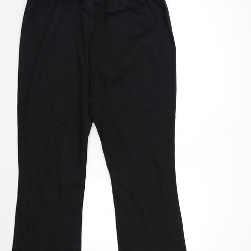 Fabric Womens Black   Trousers  Size 30 L30 in
