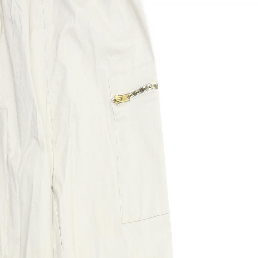 PRETTYLITTLETHING Womens Beige   Straight Jeans Size 10 L32 in