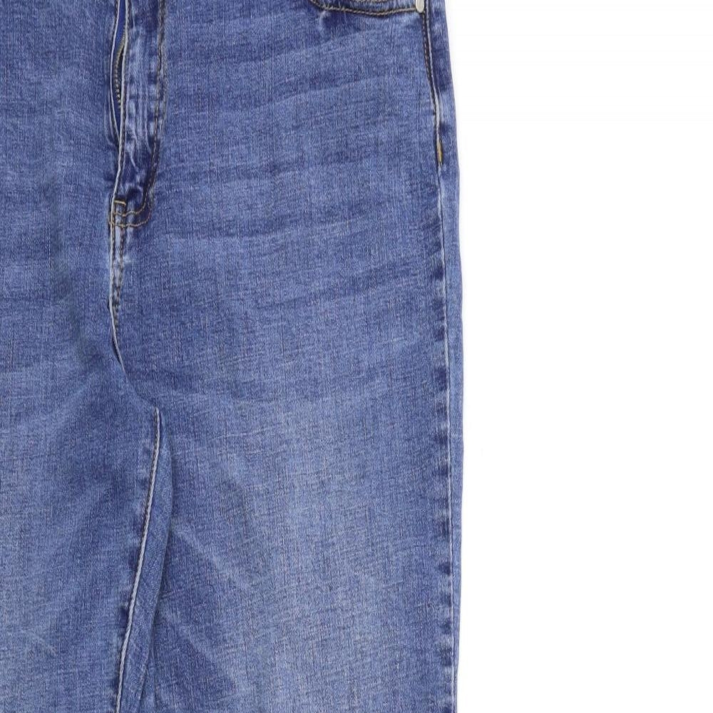 M&Co Womens Blue  Denim Straight Jeans Size 16 L30 in