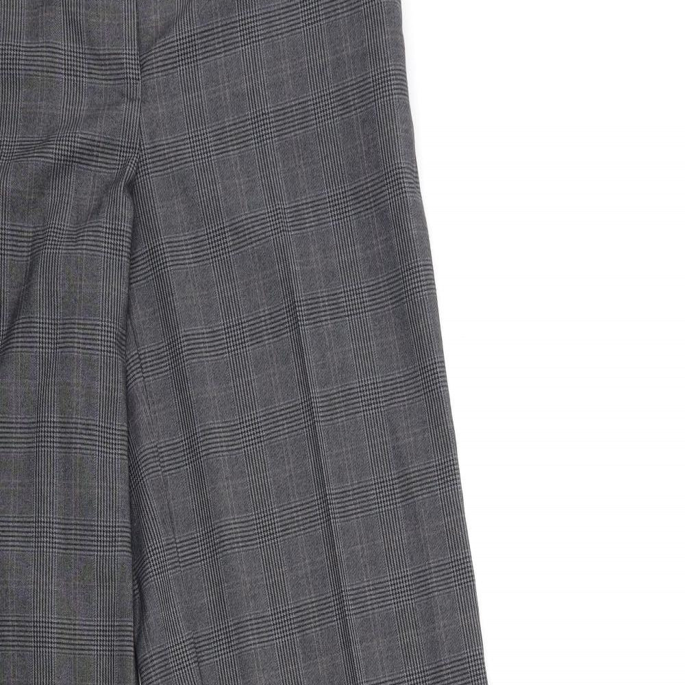 NEXT Womens Grey Check  Trousers  Size 8 L31 in