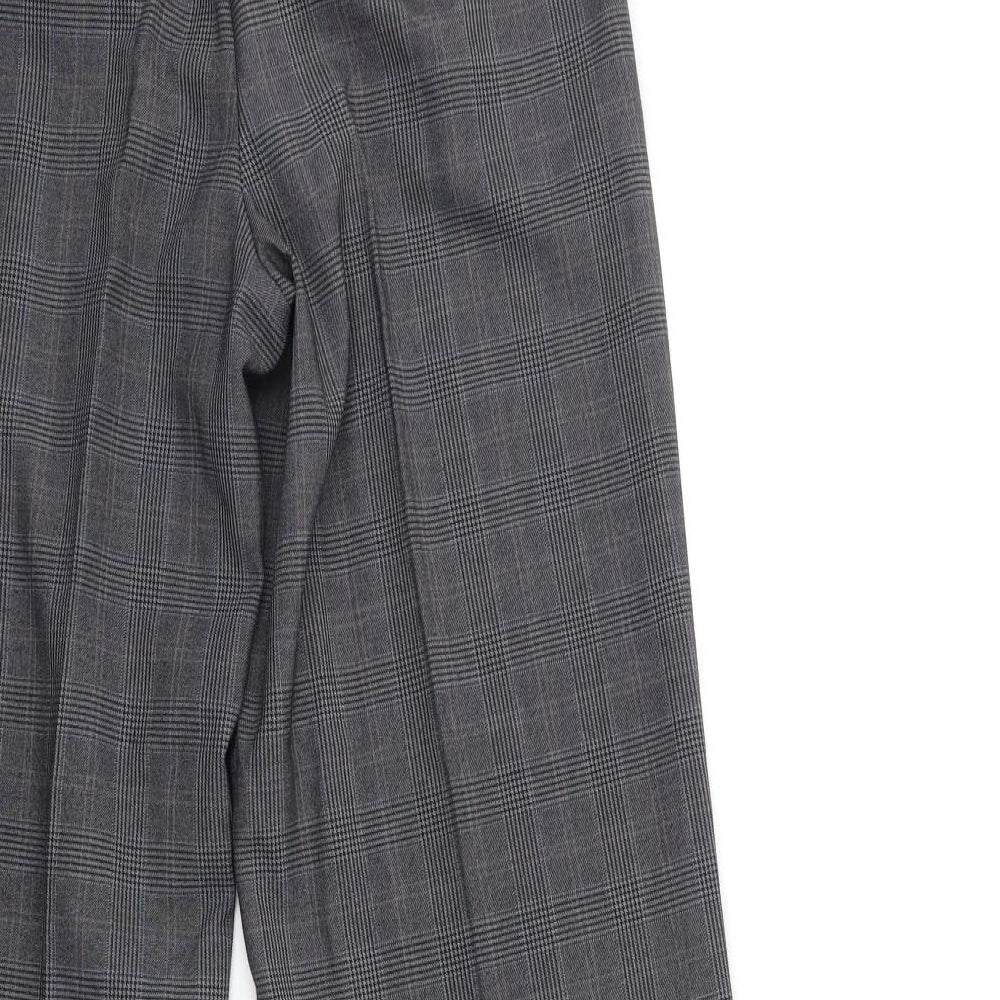NEXT Womens Grey Check  Trousers  Size 8 L31 in