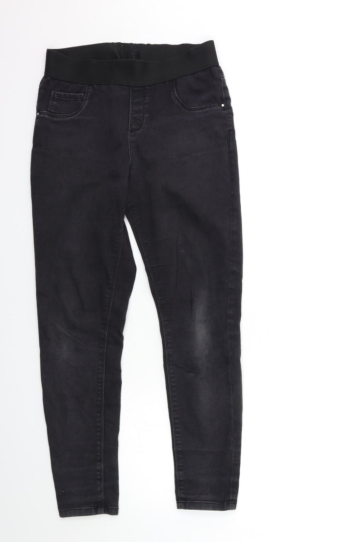 Preworn Womens Black Denim Skinny Jeans Size 30 in L28 in