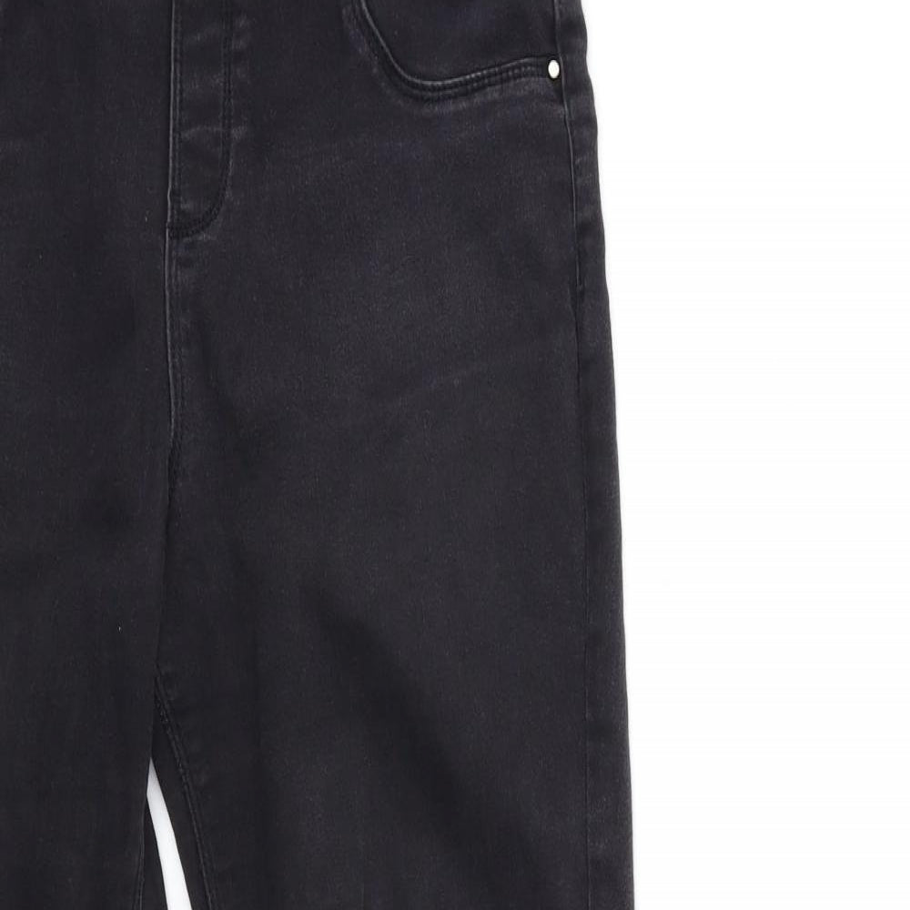 Preworn Womens Black  Denim Skinny Jeans Size 30 in L28 in