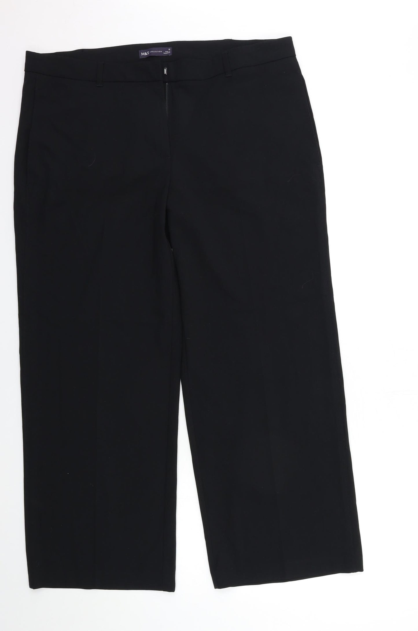 Marks and Spencer Womens Black   Trousers  Size 18 L27 in