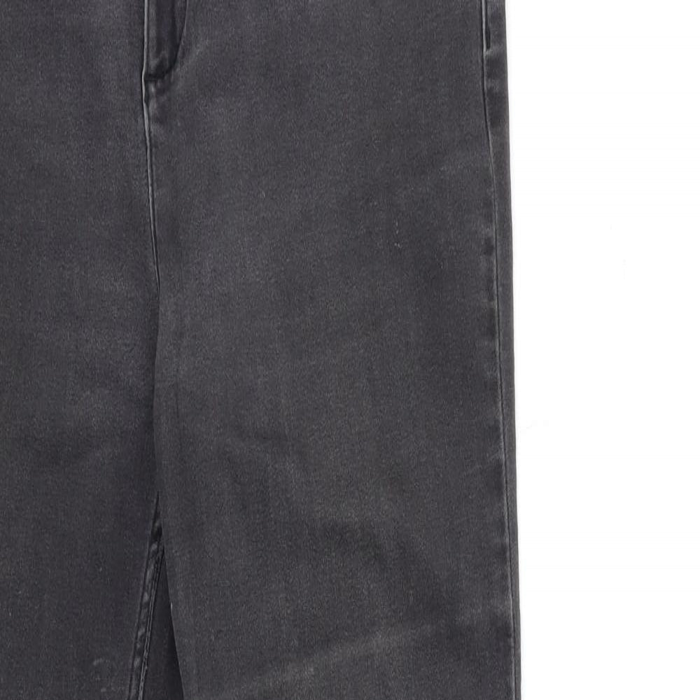 Marks and Spencer Womens Grey  Denim Straight Jeans Size 12 L31 in