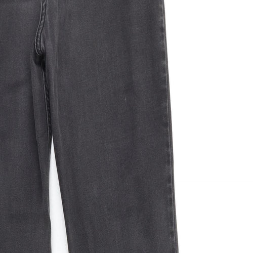 Marks and Spencer Womens Grey  Denim Straight Jeans Size 12 L31 in