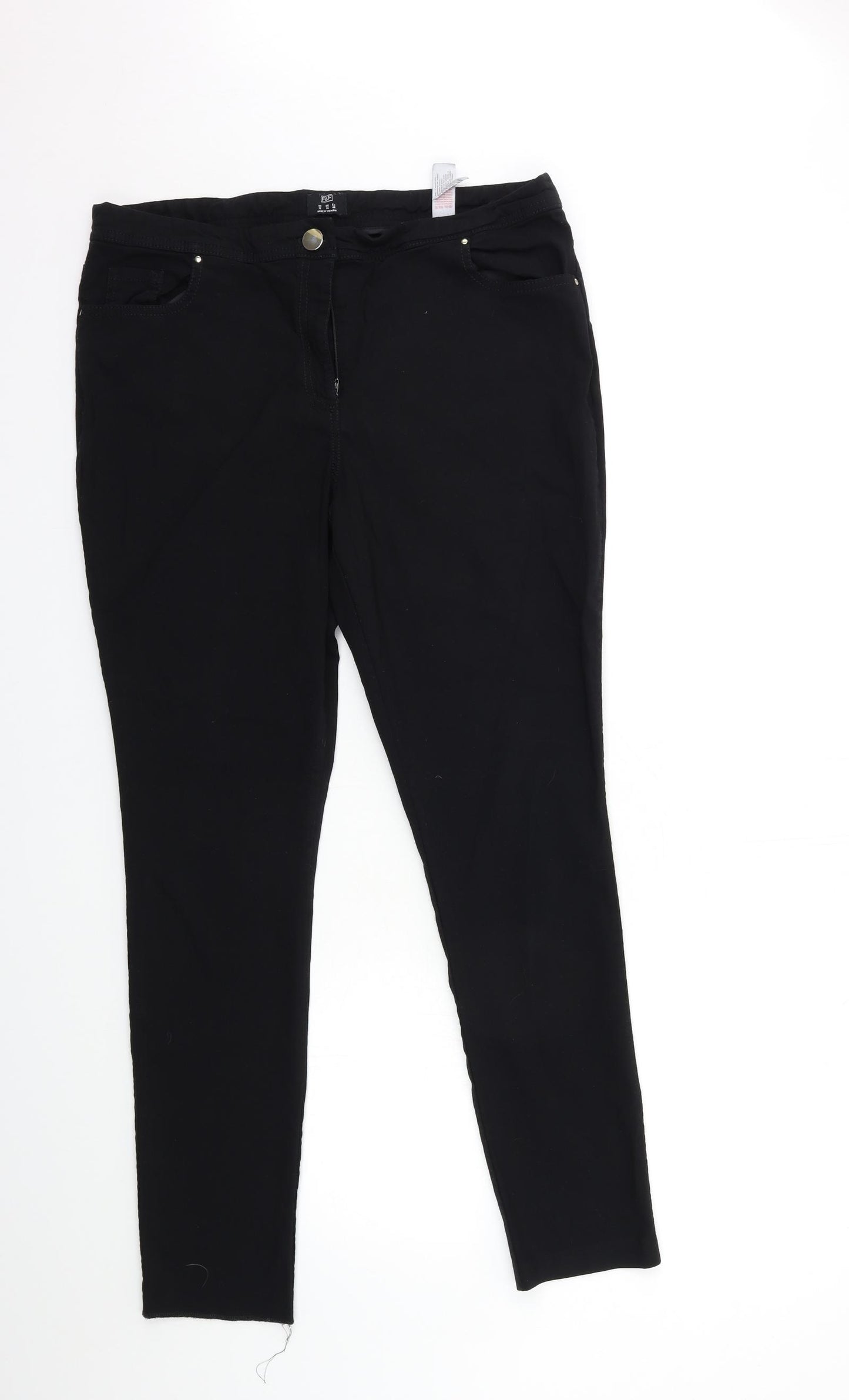 F&F Womens Black   Trousers  Size 18 L30 in