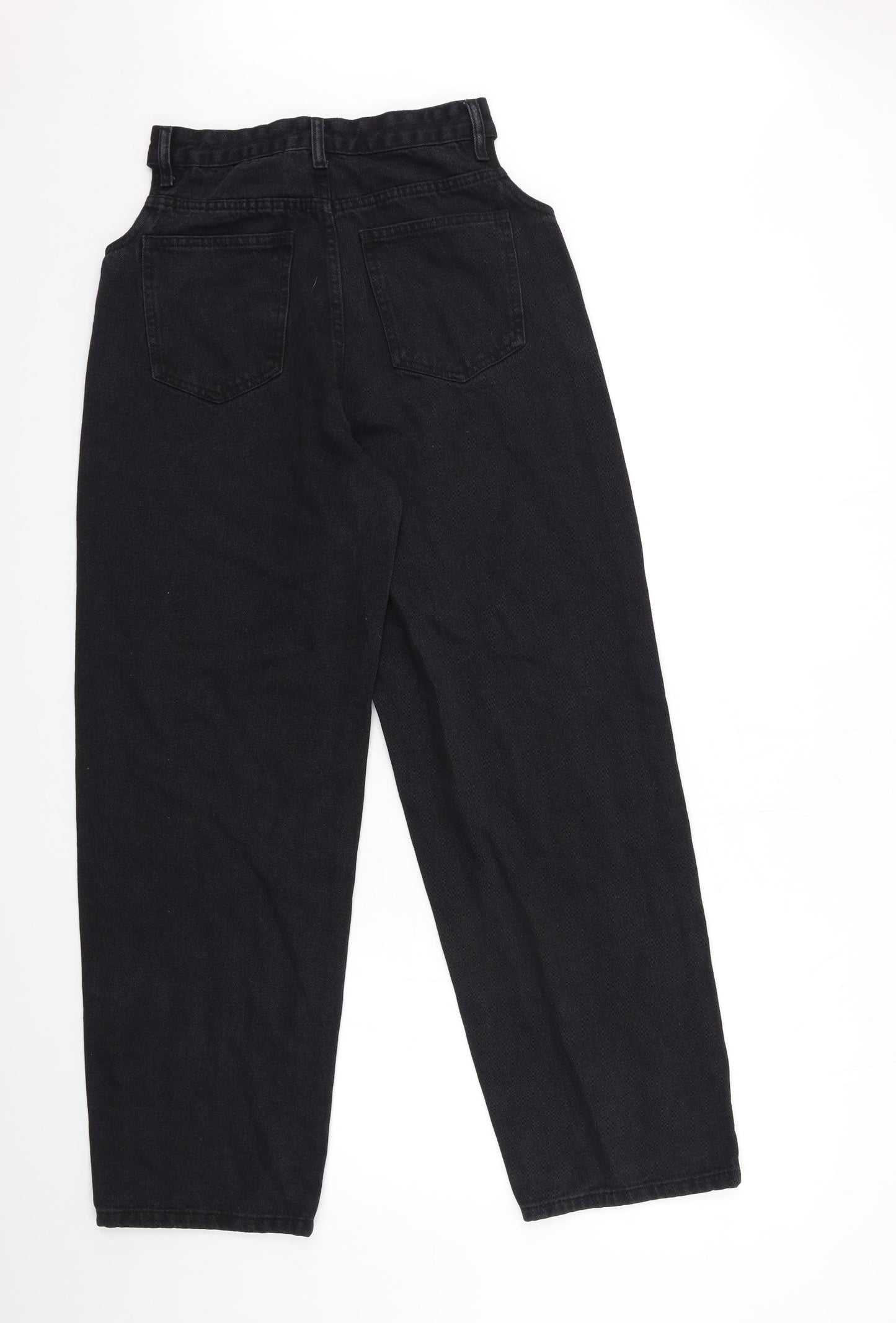 Preworn Womens Black  Denim Straight Jeans Size 26 in L29 in - open hip