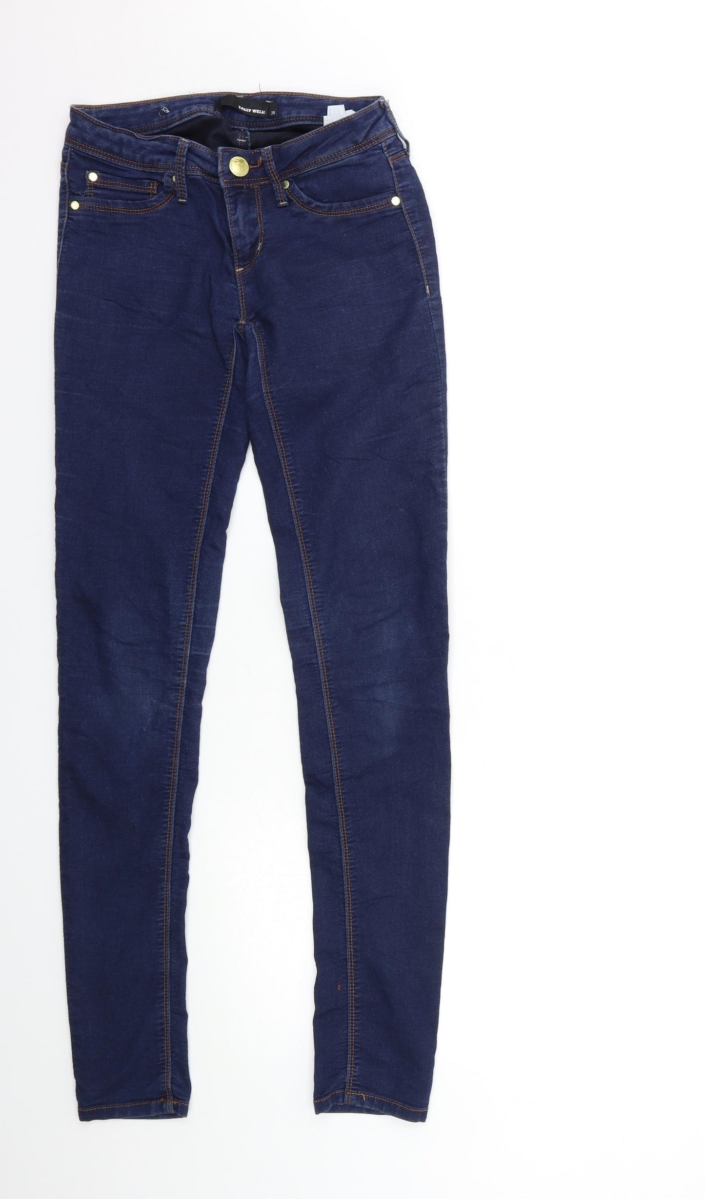 TALLY WEiJL Womens Blue  Denim Skinny Jeans Size 8 L30 in
