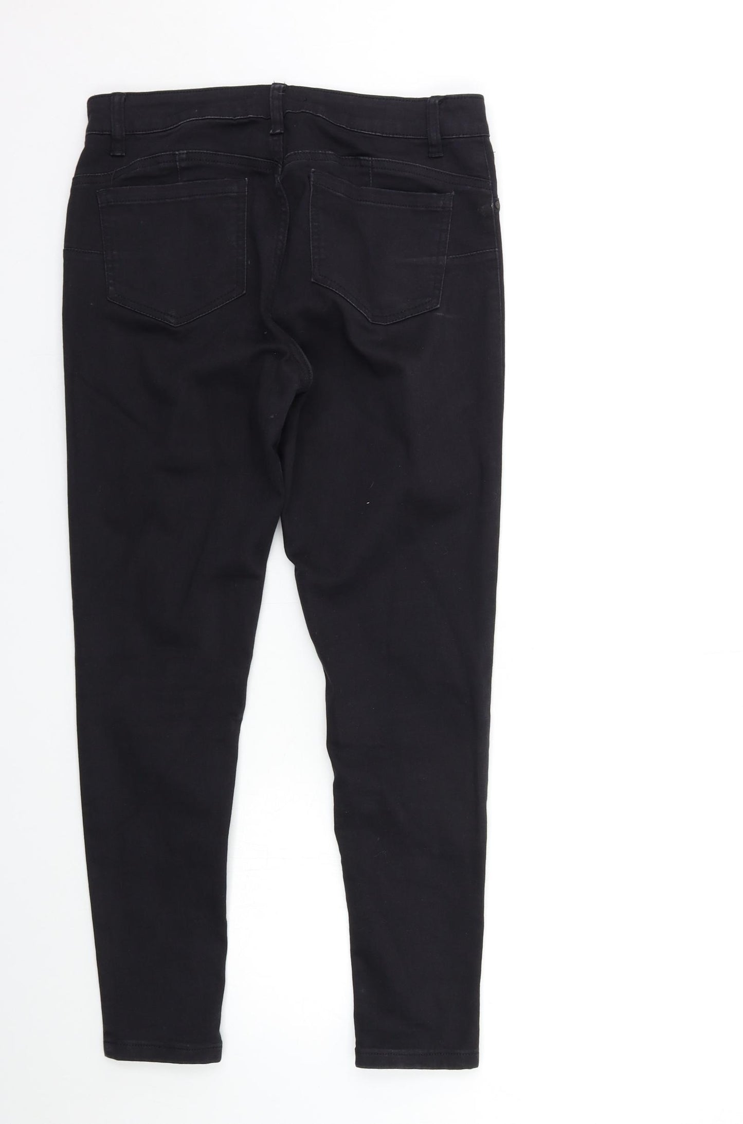 Denim & Co. Womens Black  Denim Skinny Jeans Size 14 L27 in