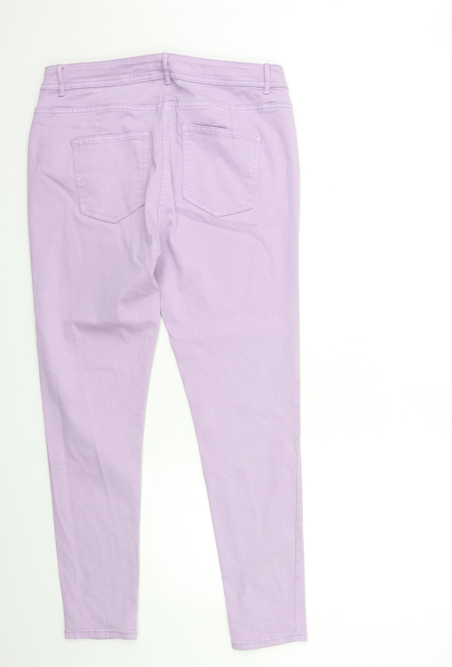 Preworn Womens Purple  Denim Skinny Jeans Size 32 in L28 in