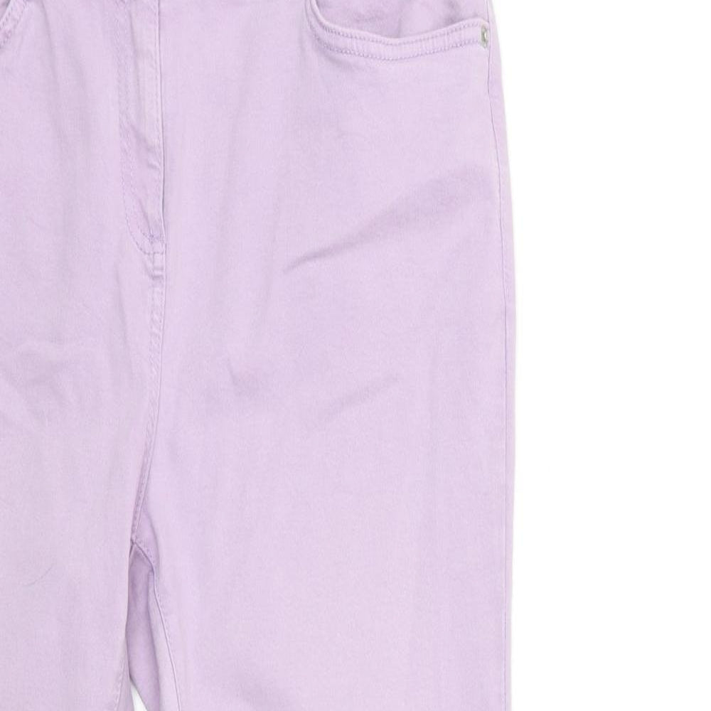 Preworn Womens Purple  Denim Skinny Jeans Size 32 in L28 in