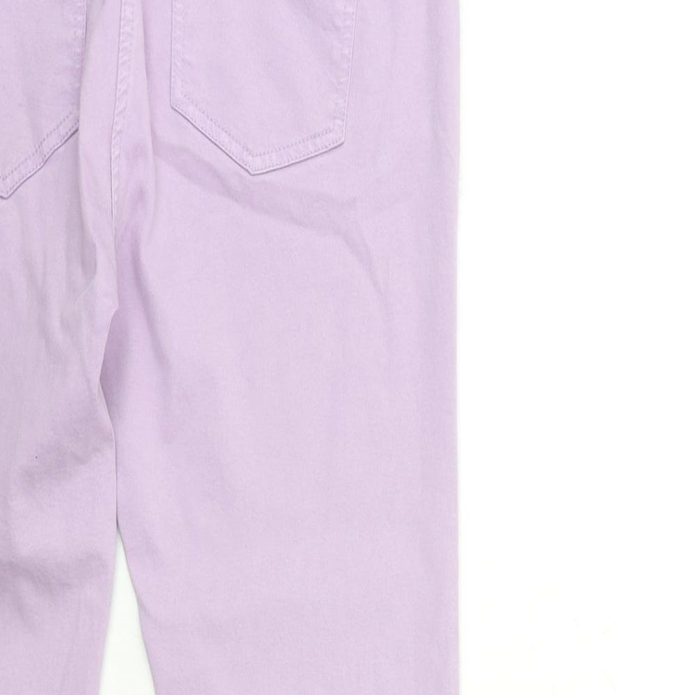 Preworn Womens Purple  Denim Skinny Jeans Size 32 in L28 in