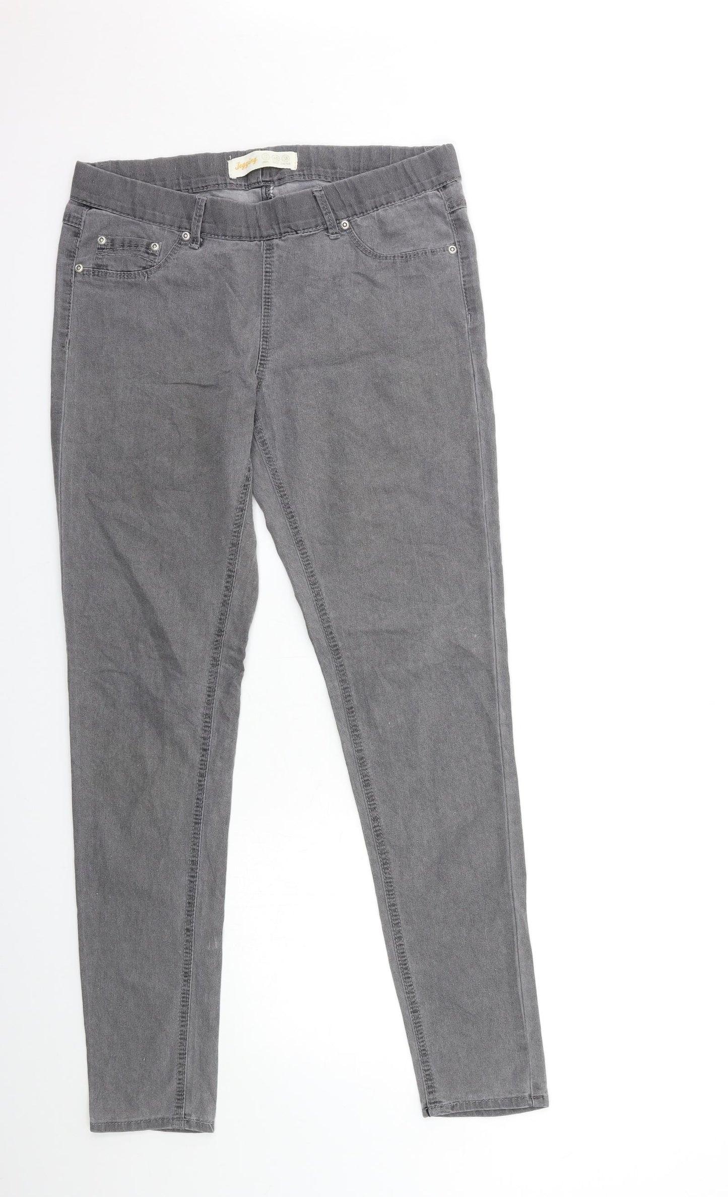 Denim & Co. Womens Grey  Denim Jegging Jeans Size 12 L30 in