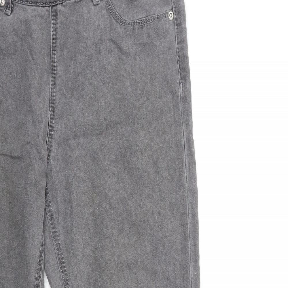 Denim & Co. Womens Grey  Denim Jegging Jeans Size 12 L30 in