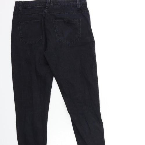 Denim & Co. Womens Black  Denim Skinny Jeans Size 8 L25 in