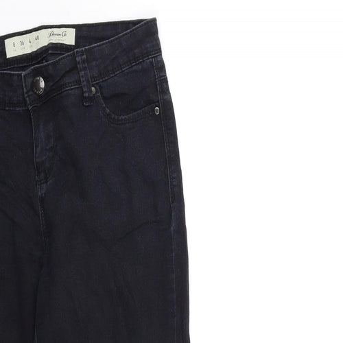 Denim & Co. Womens Black  Denim Skinny Jeans Size 8 L25 in