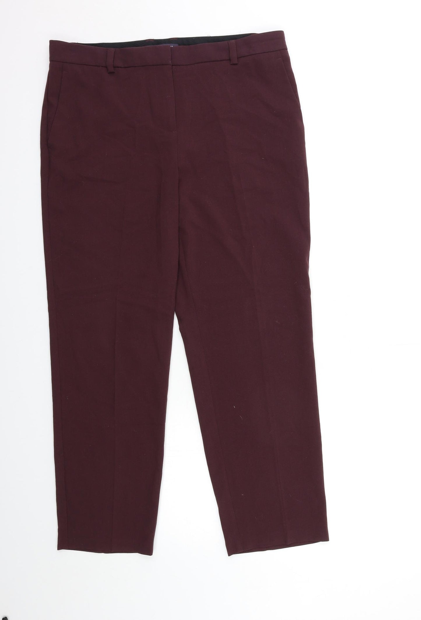 Marks and Spencer Womens Red   Trousers  Size 14 L27 in