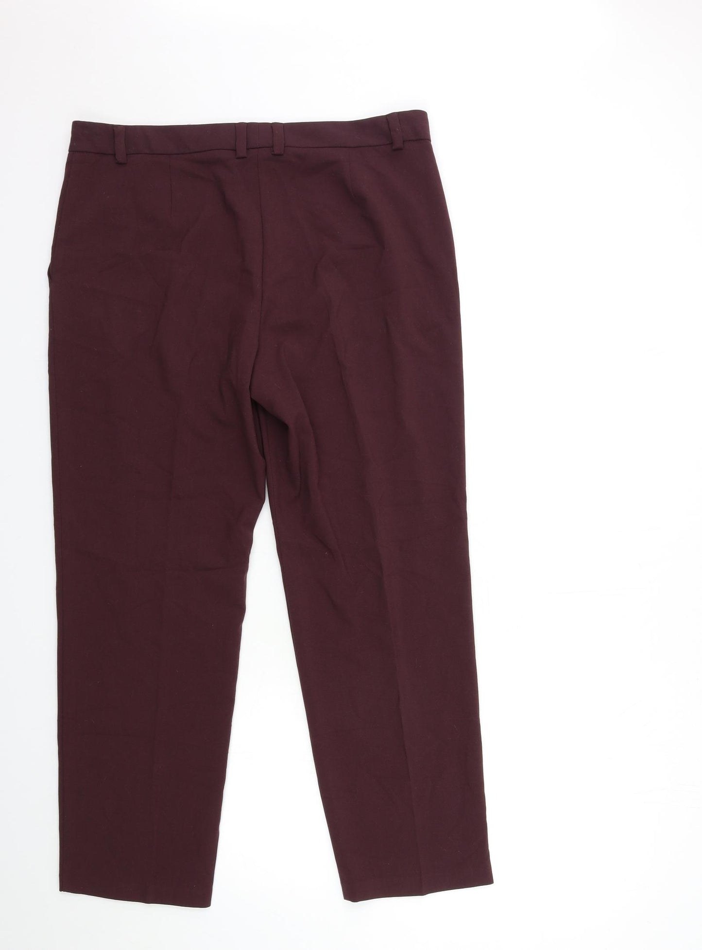 Marks and Spencer Womens Red   Trousers  Size 14 L27 in
