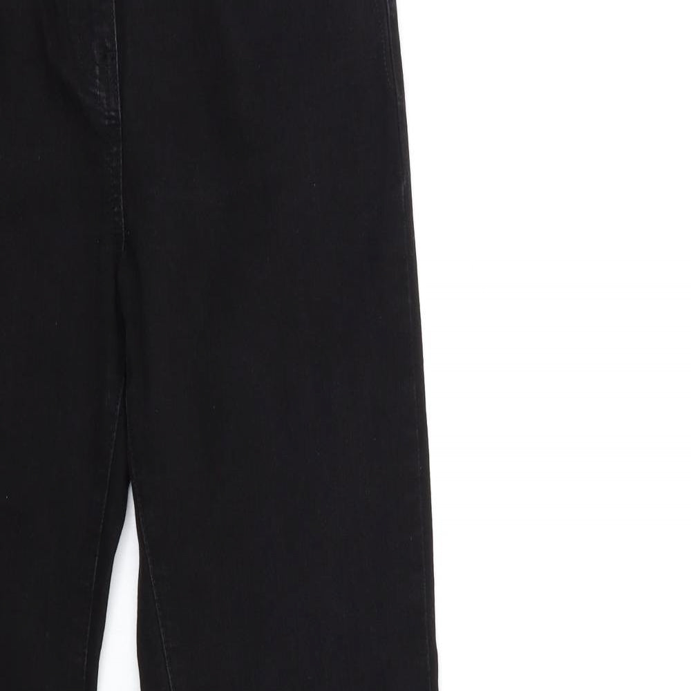 TU Womens Black  Denim Straight Jeans Size 12 L33 in