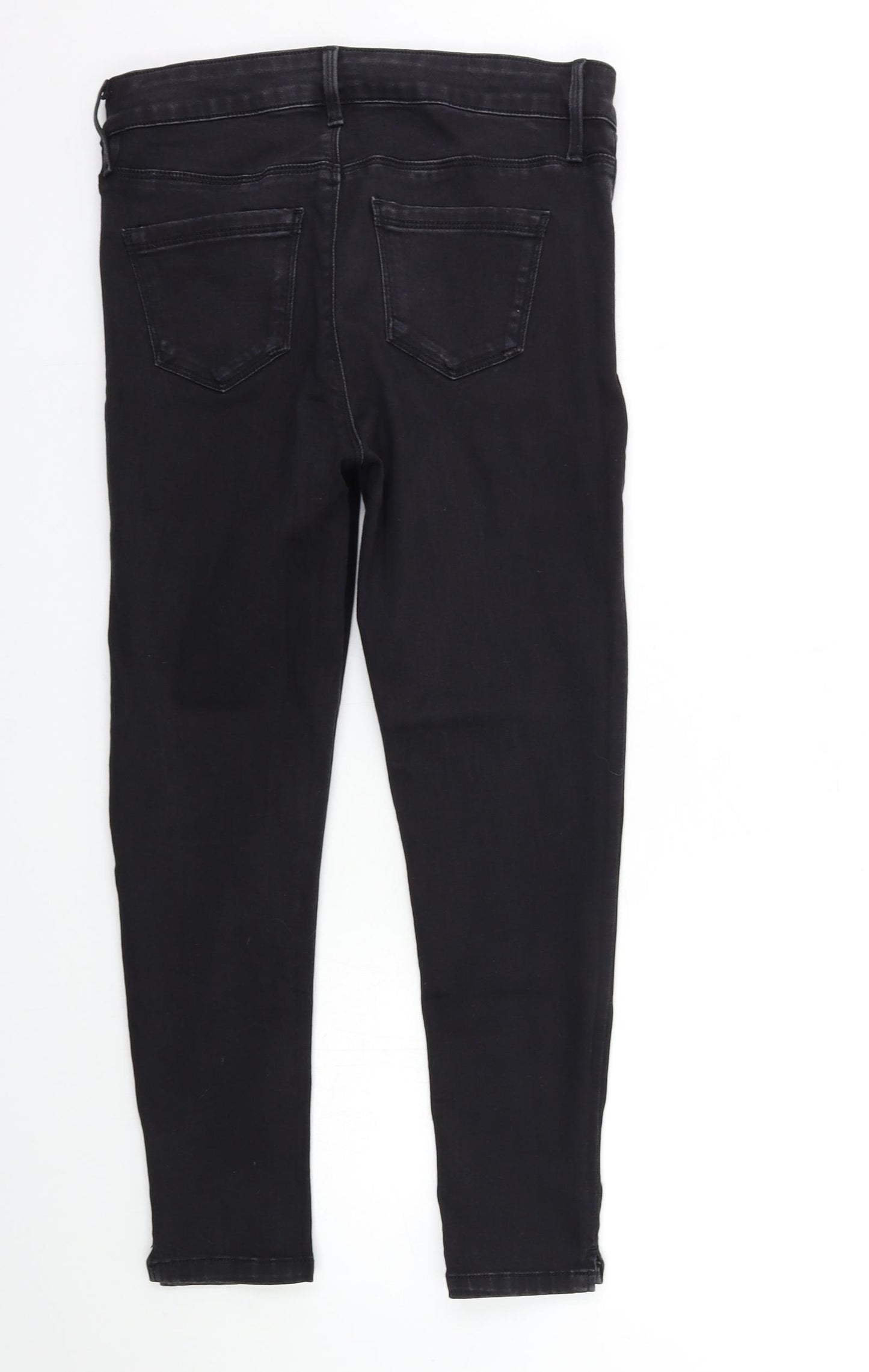 Oasis Womens Black  Denim Cropped Jeans Size 10 L24 in